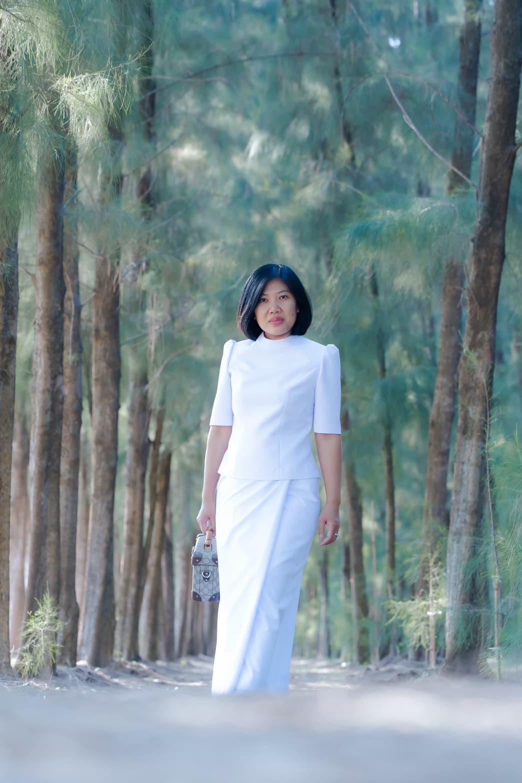 ชุดขาวผู้หญิง สำหรับใส่ไปวัด แบบที่ 1 - ภาพที่ 3