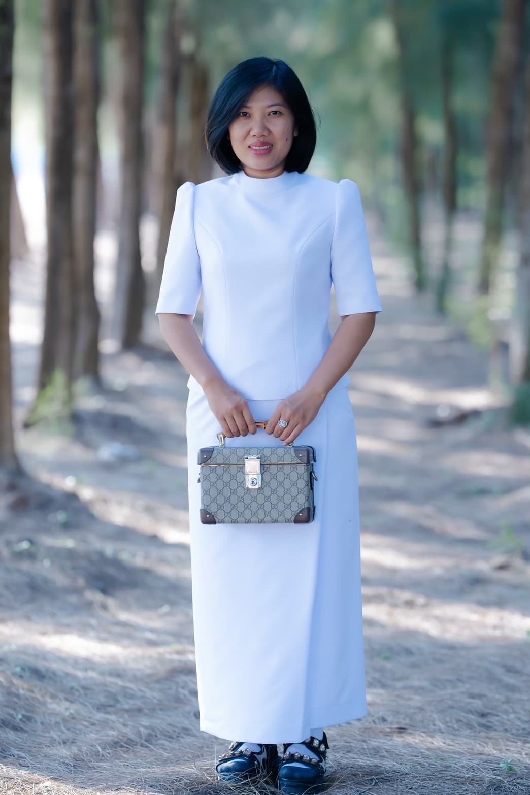 ชุดขาวผู้หญิง สำหรับใส่ไปวัด แบบที่ 1