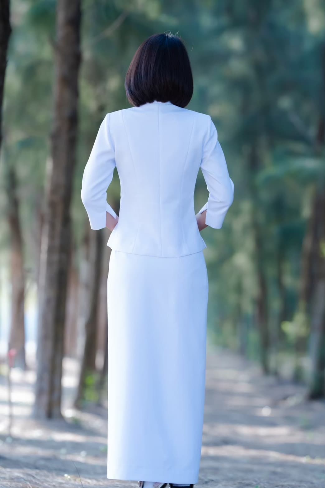 ชุดขาวผู้หญิง สำหรับใส่ไปวัด แบบที่ 2 - ภาพที่ 6