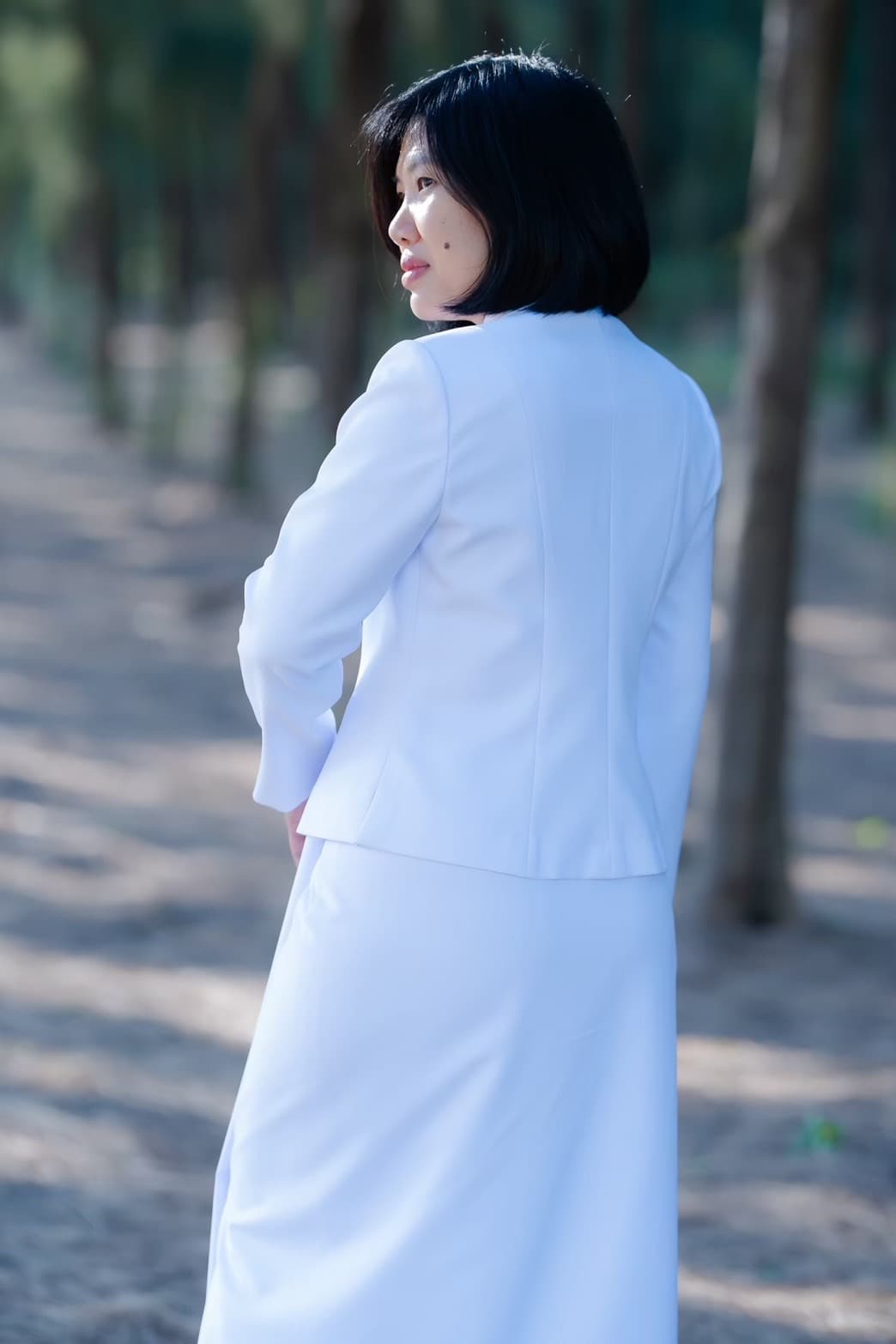 ชุดขาวผู้หญิง สำหรับใส่ไปวัด แบบที่ 2 - ภาพที่ 4