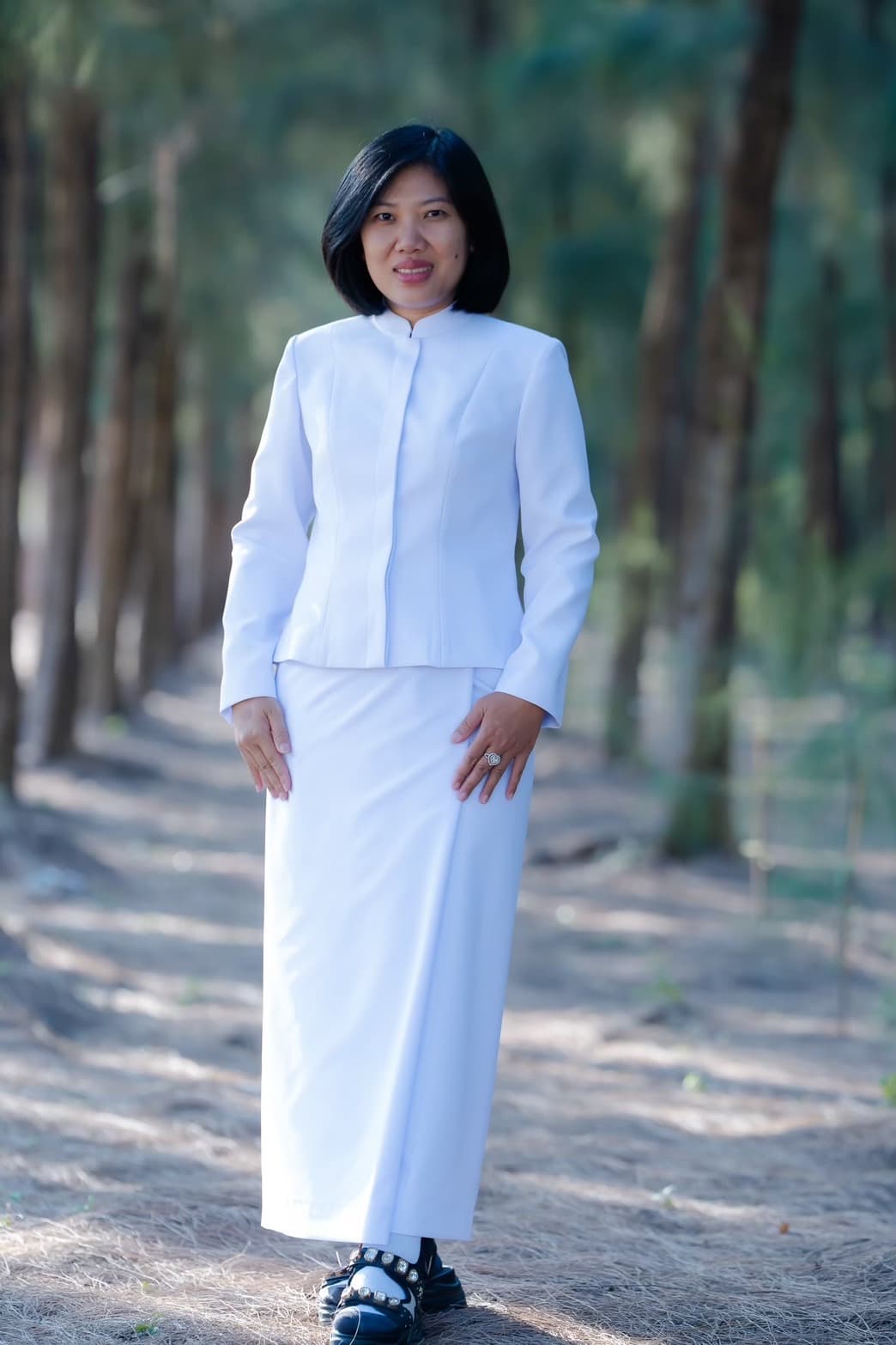 ชุดขาวผู้หญิง สำหรับใส่ไปวัด แบบที่ 2